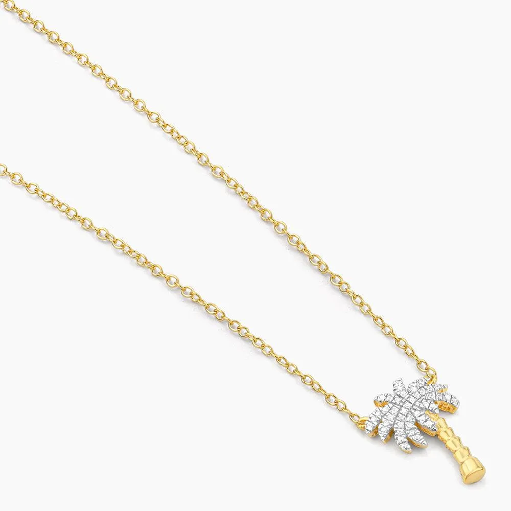 Palm Tree Pendant Necklace