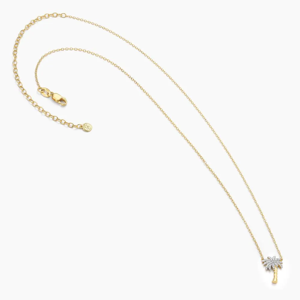 Palm Tree Pendant Necklace