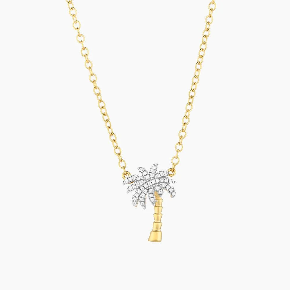 Palm Tree Pendant Necklace