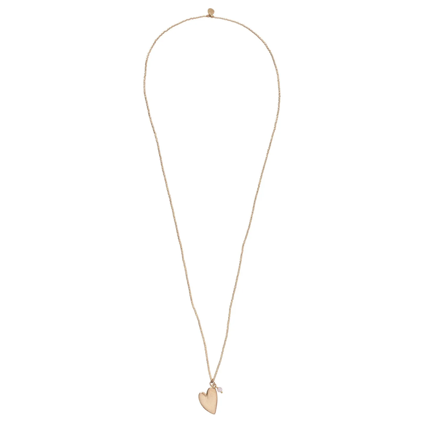 Paradise Rose Quartz Gold Colored Necklace