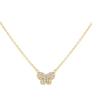 Pavé Mini Butterfly Necklace