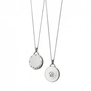 PAW PRINT CHARM WITH SAPPHIRES
