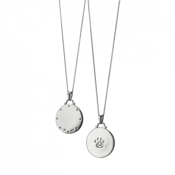 PAW PRINT CHARM WITH SAPPHIRES