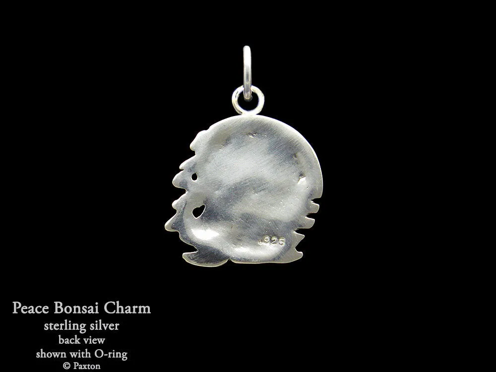 Peace Bonsai Charm Necklace Sterling Silver