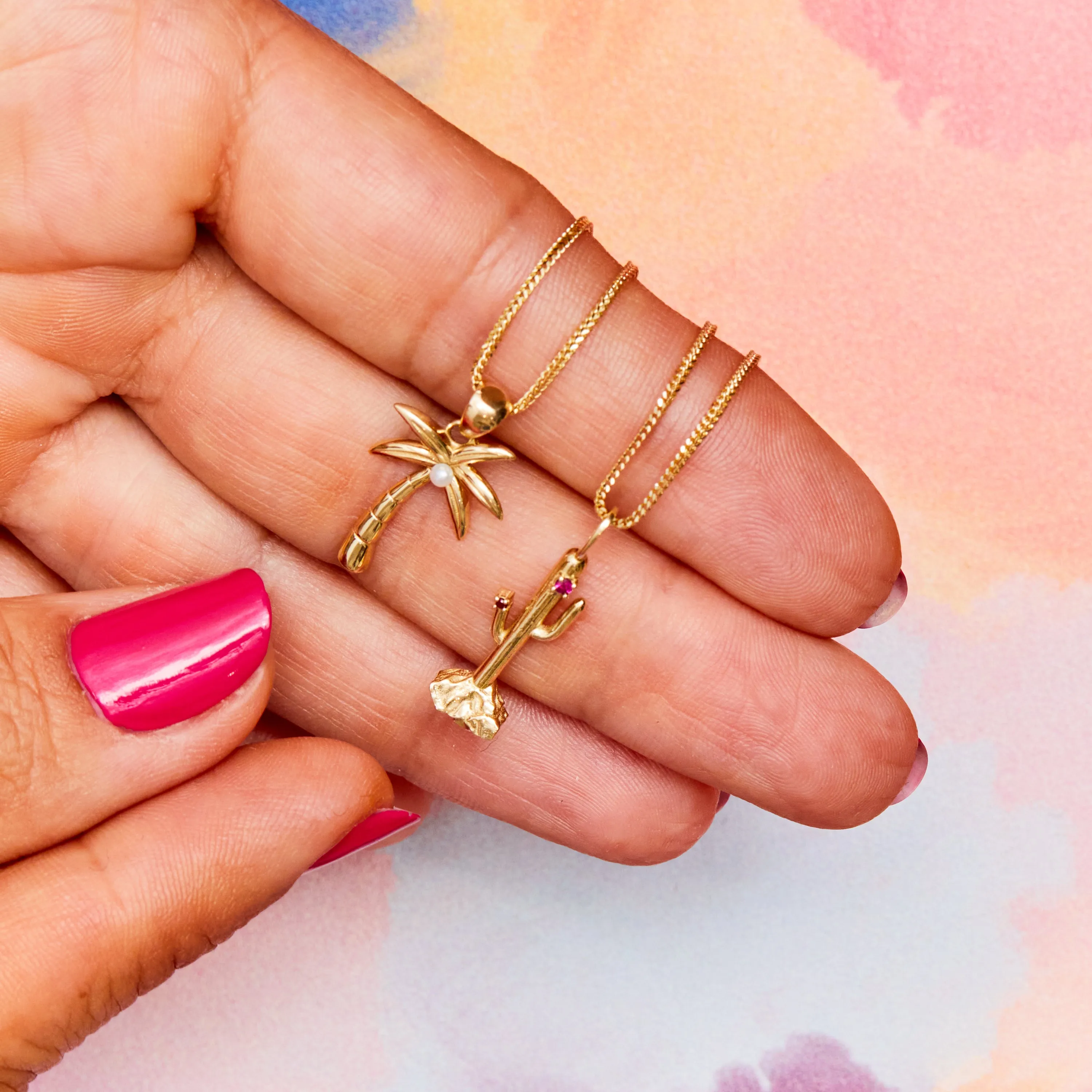 Pearl Palm Tree Paradise Charm