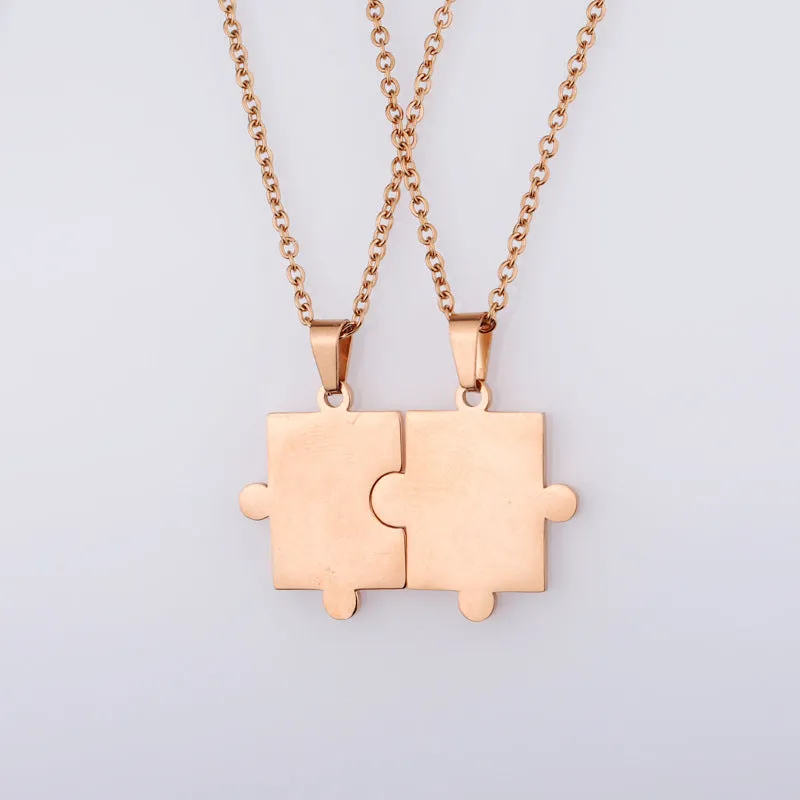 Personalized Geometry Pattern Puzzle Necklace Combination Necklace
