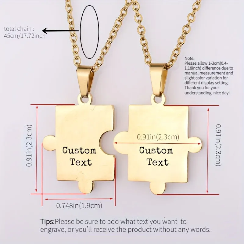 Personalized Geometry Pattern Puzzle Necklace Combination Necklace