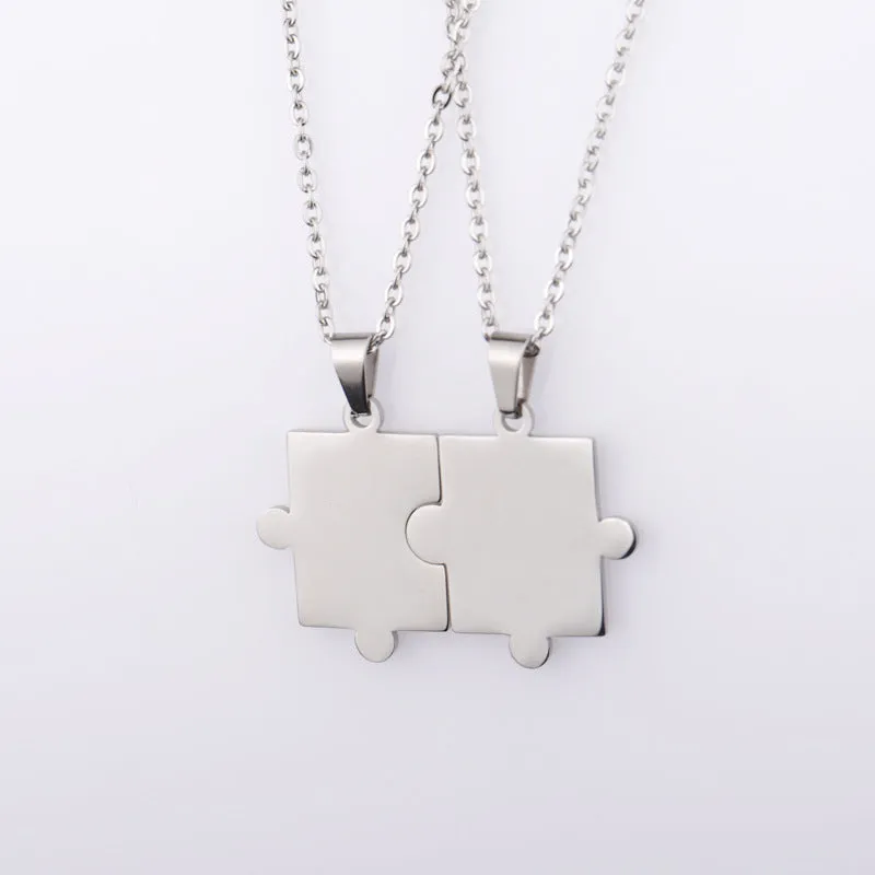 Personalized Geometry Pattern Puzzle Necklace Combination Necklace