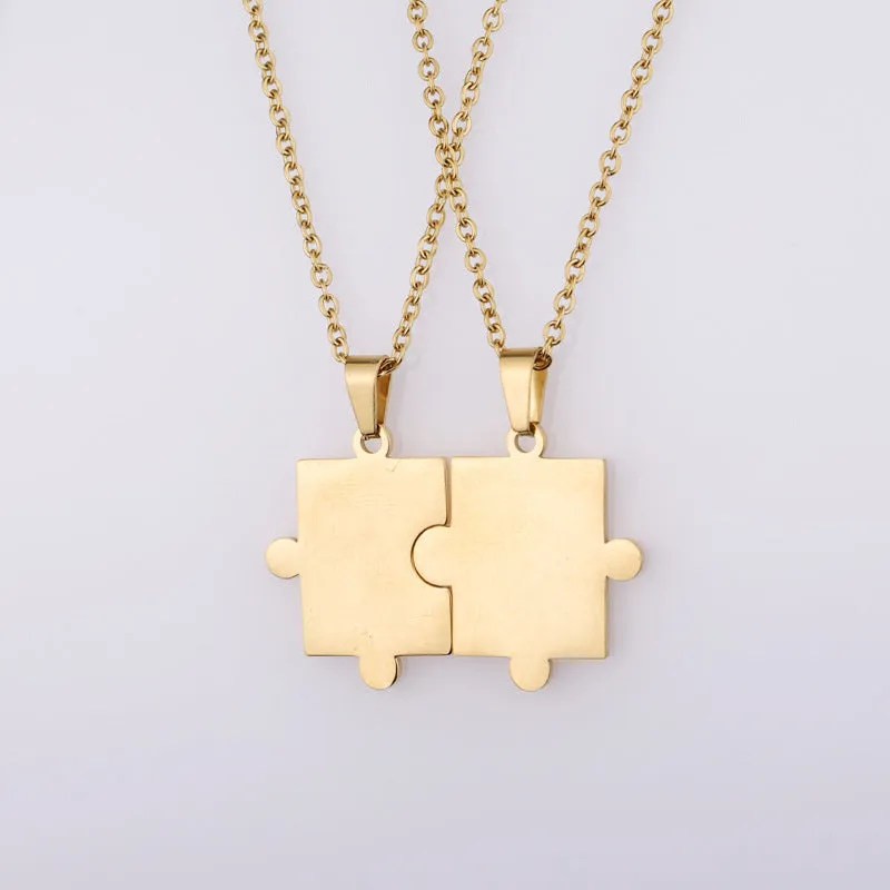 Personalized Geometry Pattern Puzzle Necklace Combination Necklace