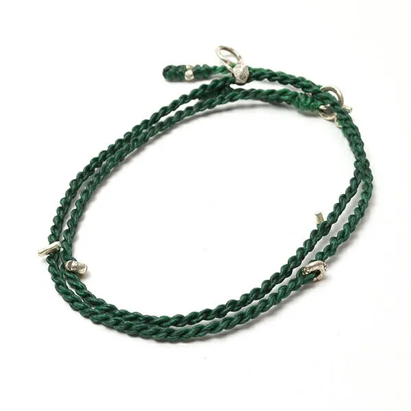 PHADUA / Wax Cord Silver Necklace