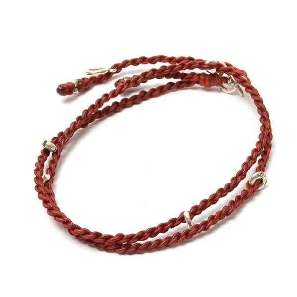 PHADUA / Wax Cord Silver Necklace