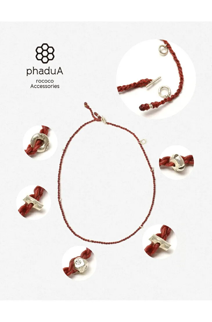 PHADUA / Wax Cord Silver Necklace