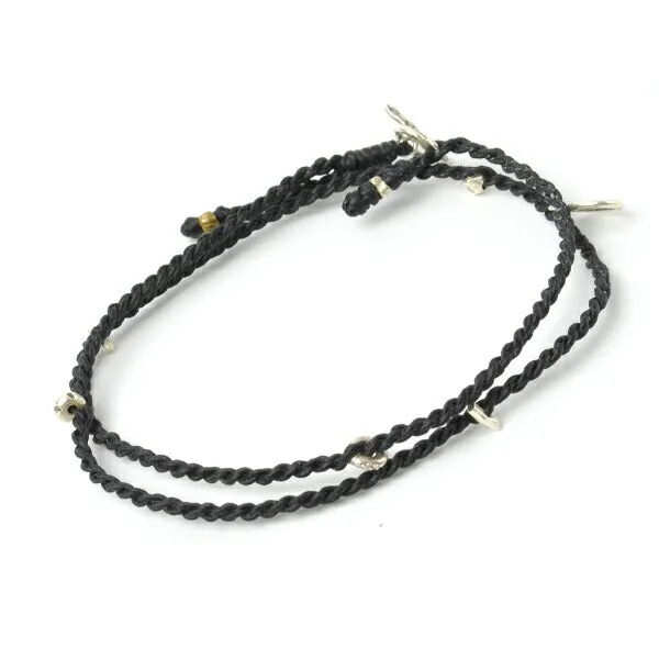 PHADUA / Wax Cord Silver Necklace