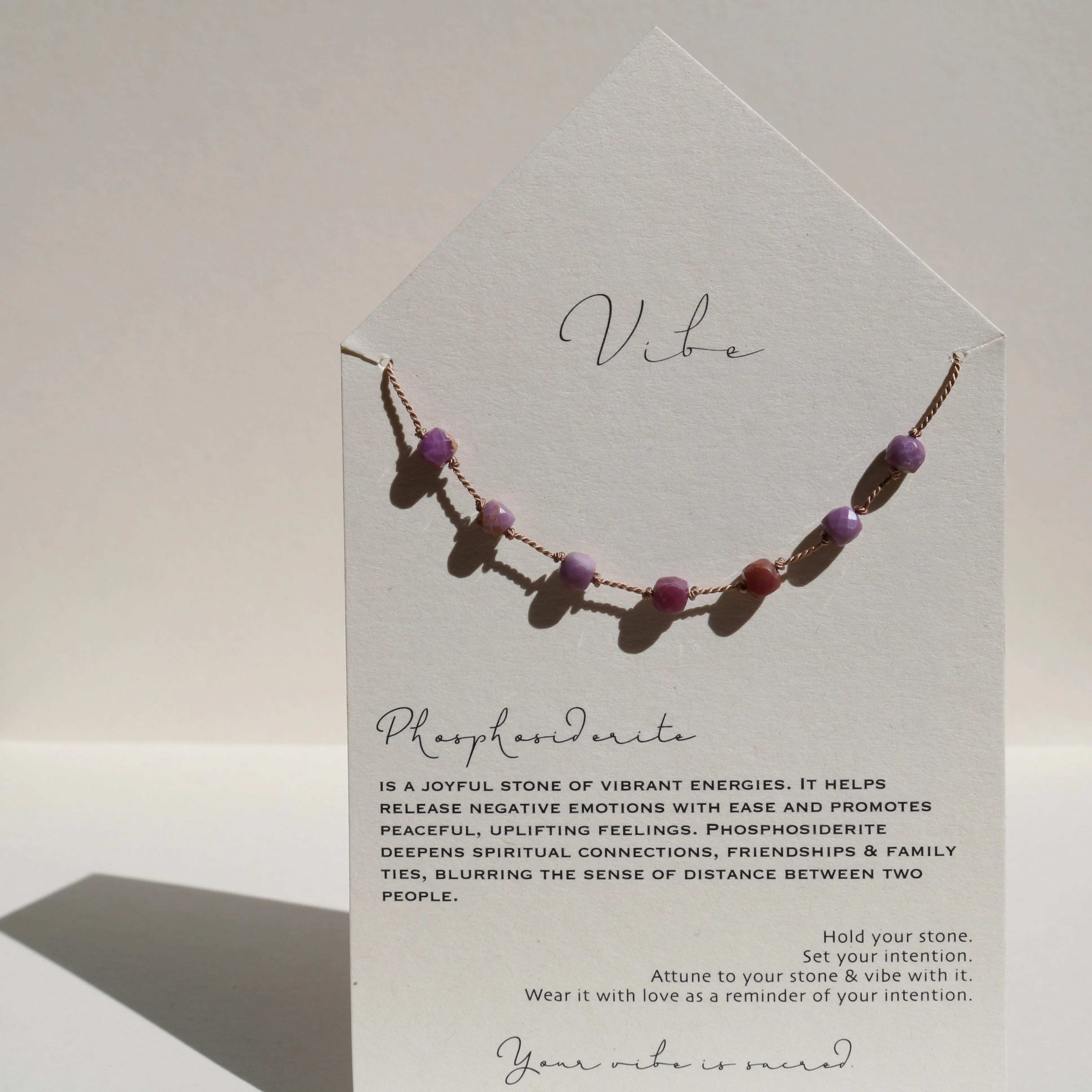 PHOSPHOSIDERITE CUBES NECKLACE