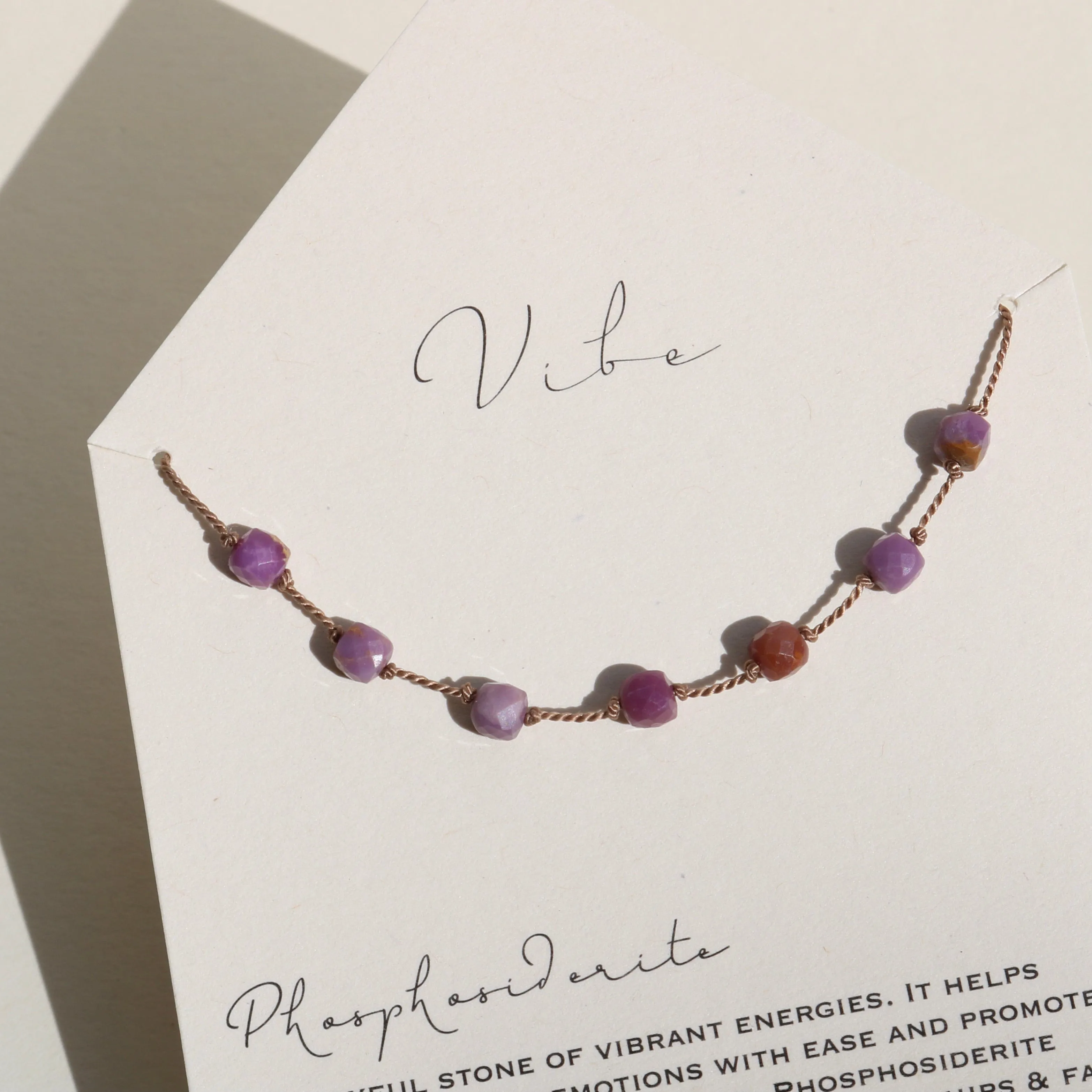 PHOSPHOSIDERITE CUBES NECKLACE