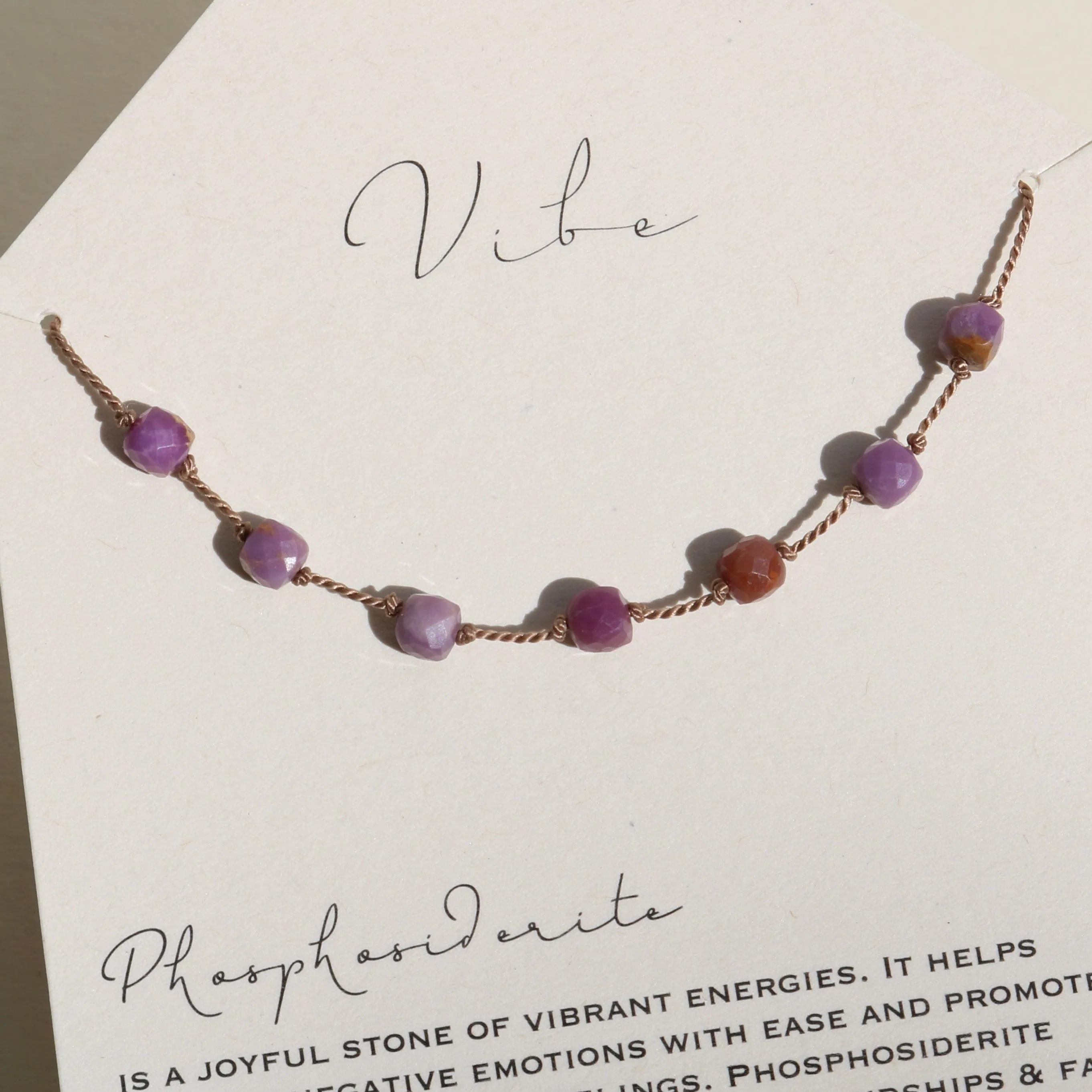 PHOSPHOSIDERITE CUBES NECKLACE
