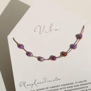 PHOSPHOSIDERITE CUBES NECKLACE