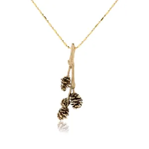 Pinecone on Branch Pendant