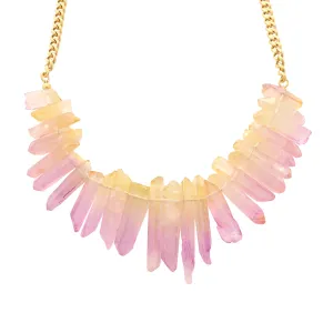 Pink lemonade quartz necklace