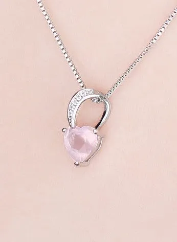 Pink Real Quartz Necklace