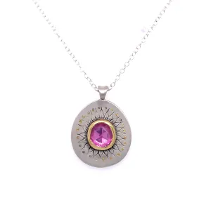 Pink Sapphire Soleil Pendant