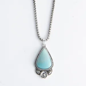 Pippa Genuine Stone Flower Pendant Necklace