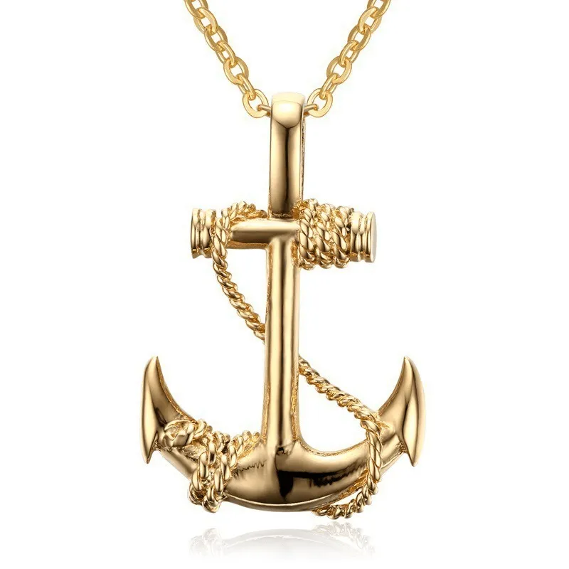 Pirates Of The Caribbean Anchor Necklace Vintage Stainless Steel