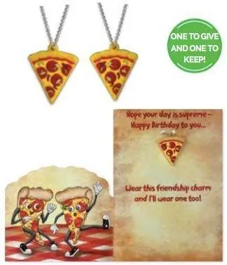 Pizza Charm Birthday Card