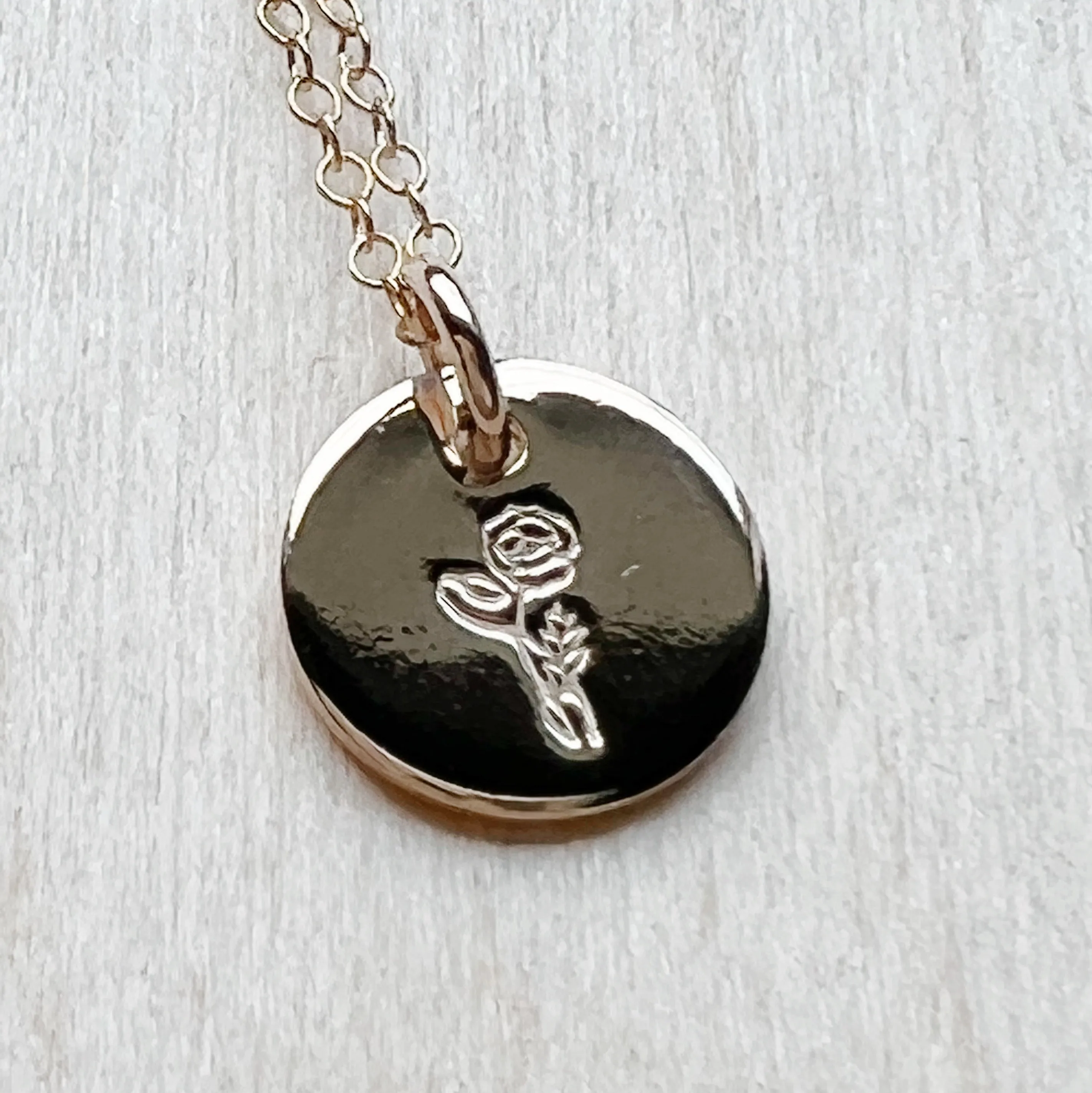 Poppy | August Birth Month Flower Necklace