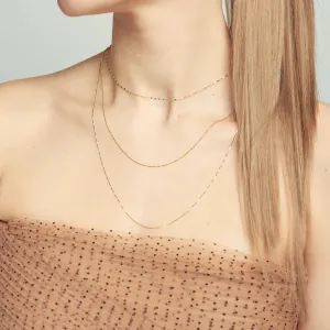 Poppy Finch Petite Oval Shimmer Necklace