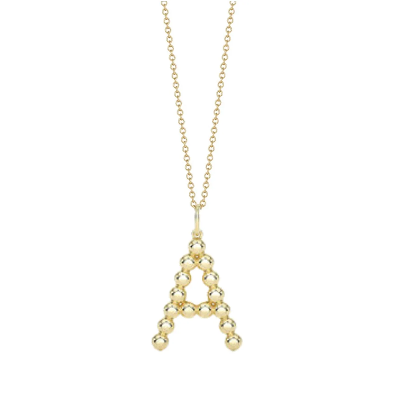 Poppy Rae Initial Necklace in Yellow Gold