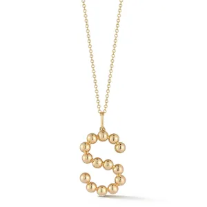 Poppy Rae Initial Necklace in Yellow Gold