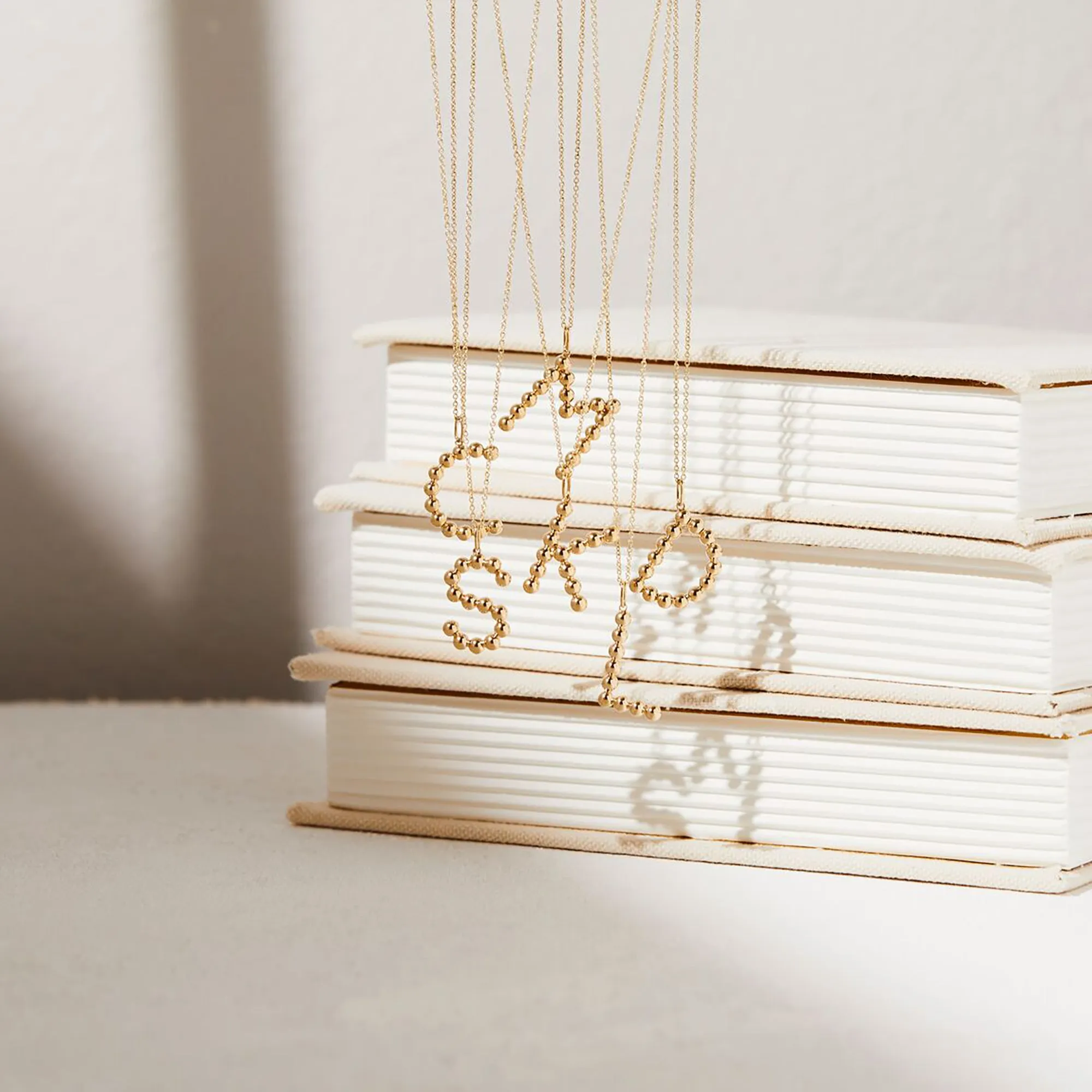 Poppy Rae Initial Necklace in Yellow Gold