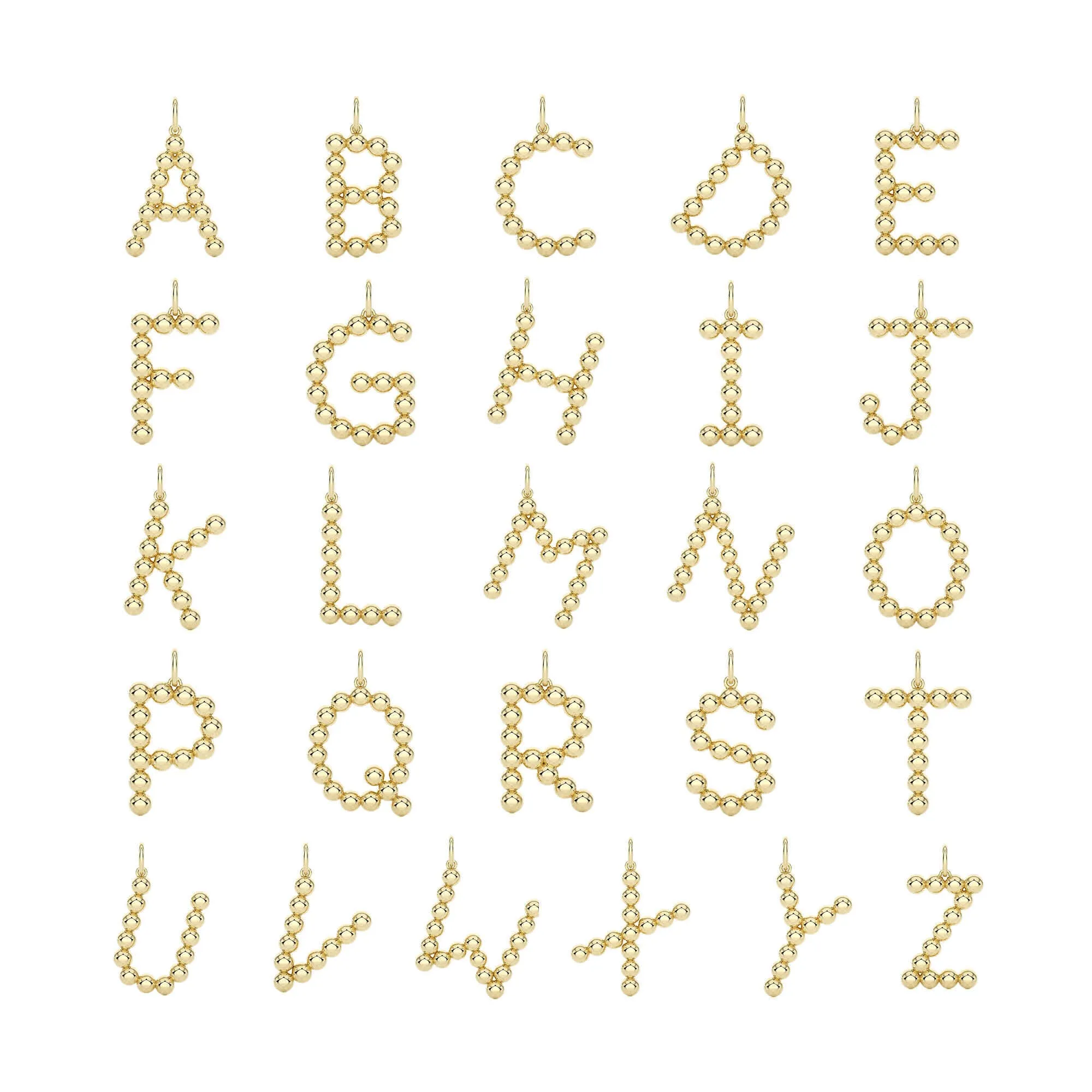 Poppy Rae Initial Necklace in Yellow Gold