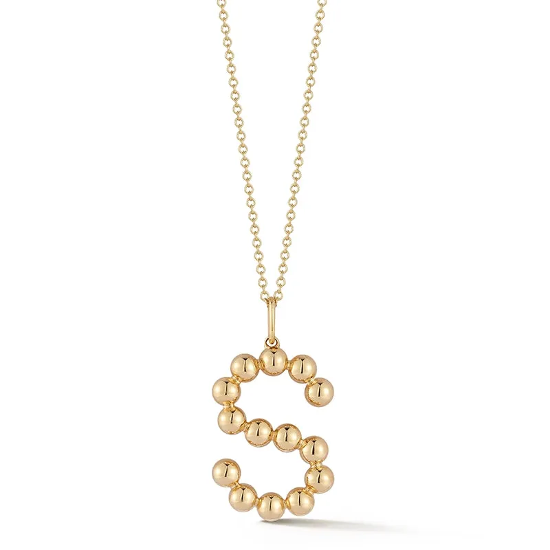Poppy Rae Initial Necklace in Yellow Gold