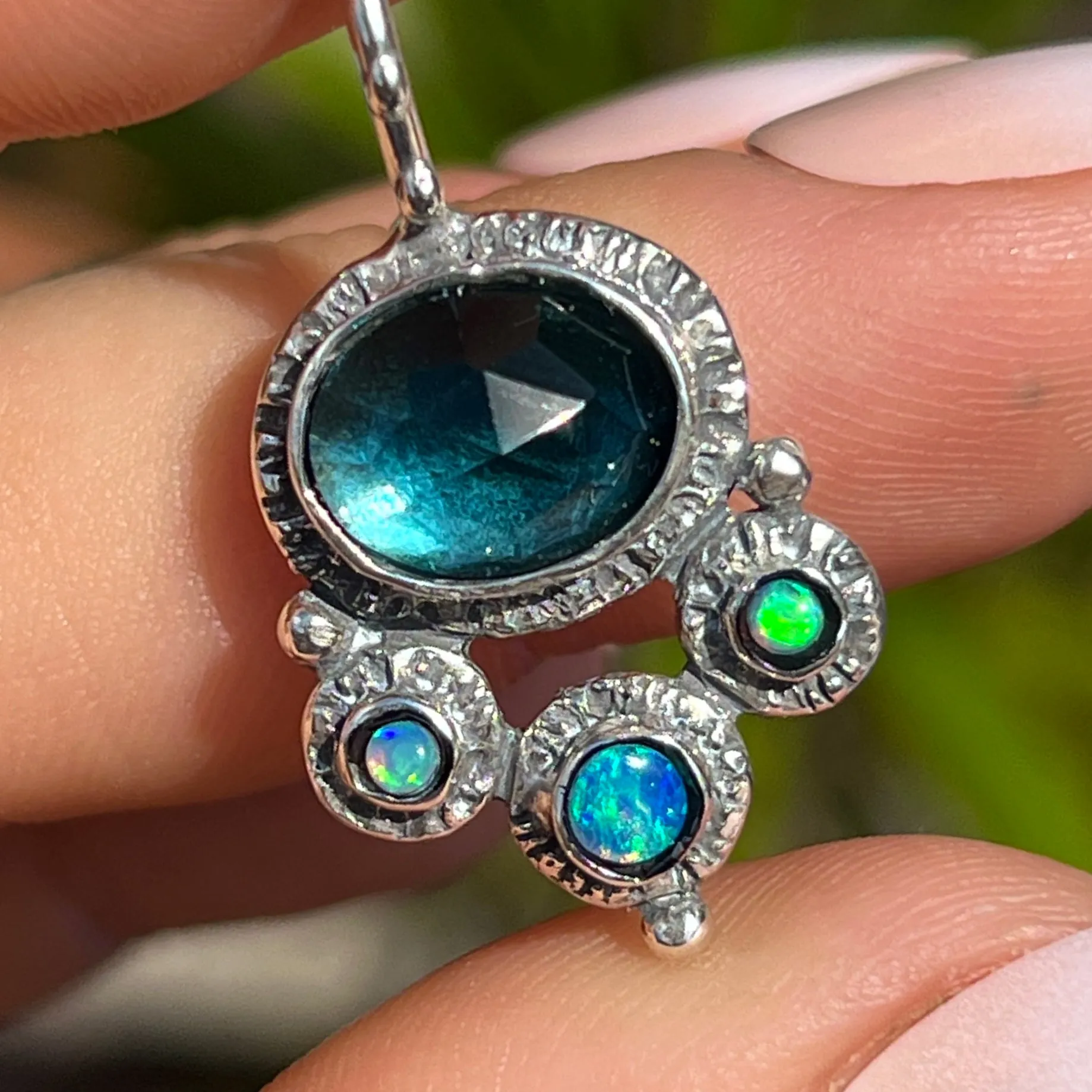 PRE-ORDER FOR CENA- London Blue Topaz & Opal Pendant