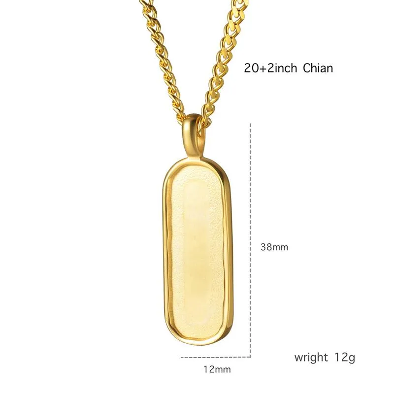 Premium Quality Stainless Steel Personalized Custom Name Necklace Pendant Engraved Mantra Gift for Him and Her