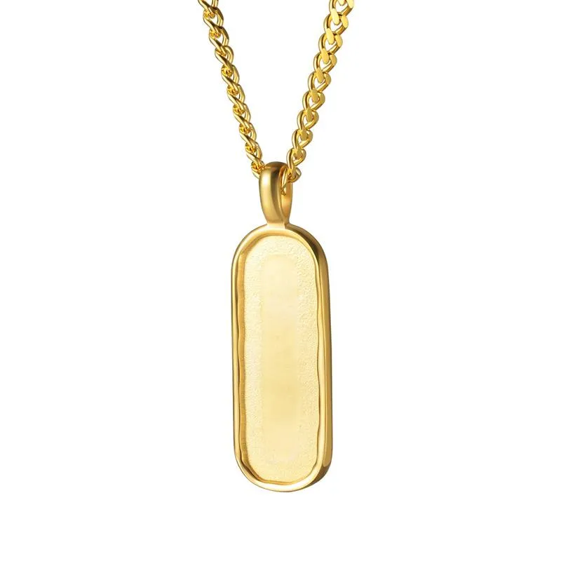 Premium Quality Stainless Steel Personalized Custom Name Necklace Pendant Engraved Mantra Gift for Him and Her