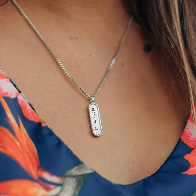 Premium Quality Stainless Steel Personalized Custom Name Necklace Pendant Engraved Mantra Gift for Him and Her