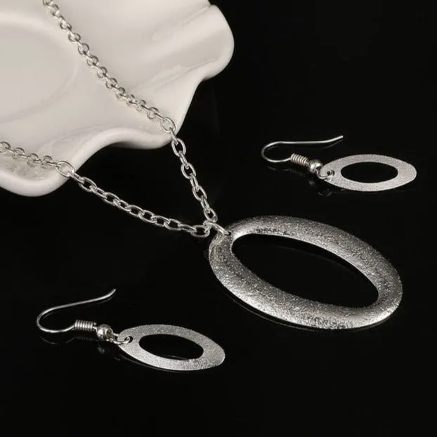 Princess Zircon Bridal Jewelry Set Women's Pendants Necklaces Gold Earrings