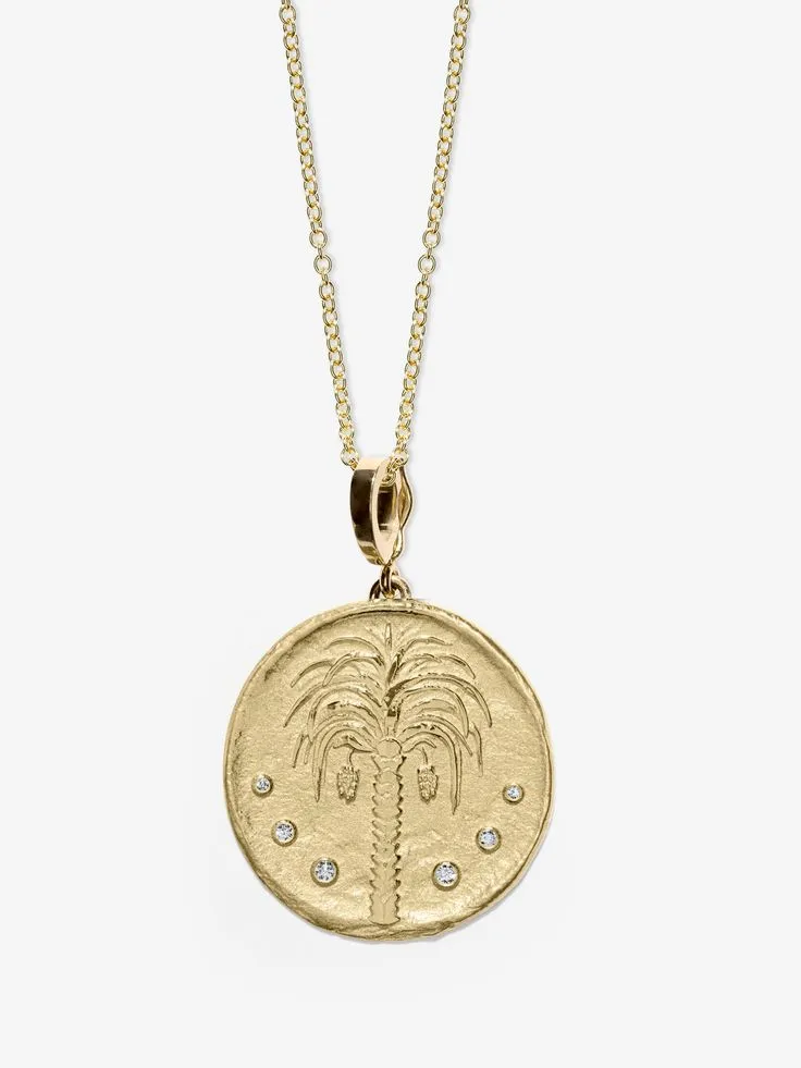 Prosperity Palm Large Diamond Coin Charm