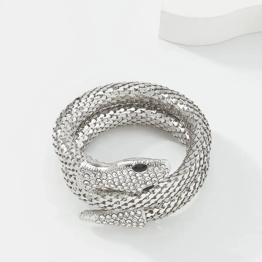 Punk Snake Chain Bracelet Bangles Goth Snake Necklace