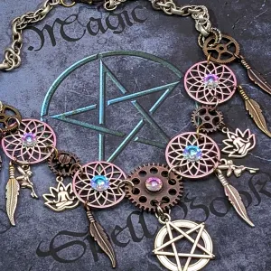 Purple Crystal Dreamcatcher Necklace - Bewitching Dreams