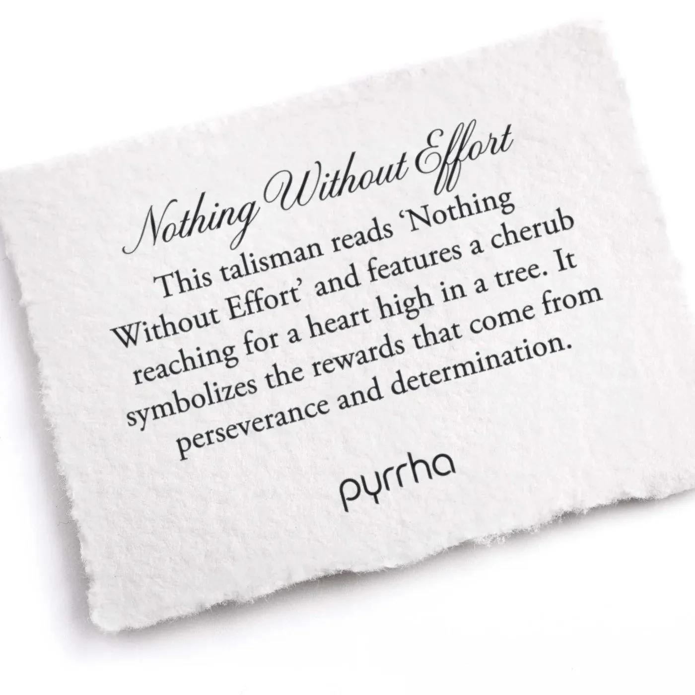 Pyrrha Nothing Without Effort Talisman