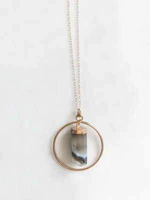 Quartz Hoop Necklace