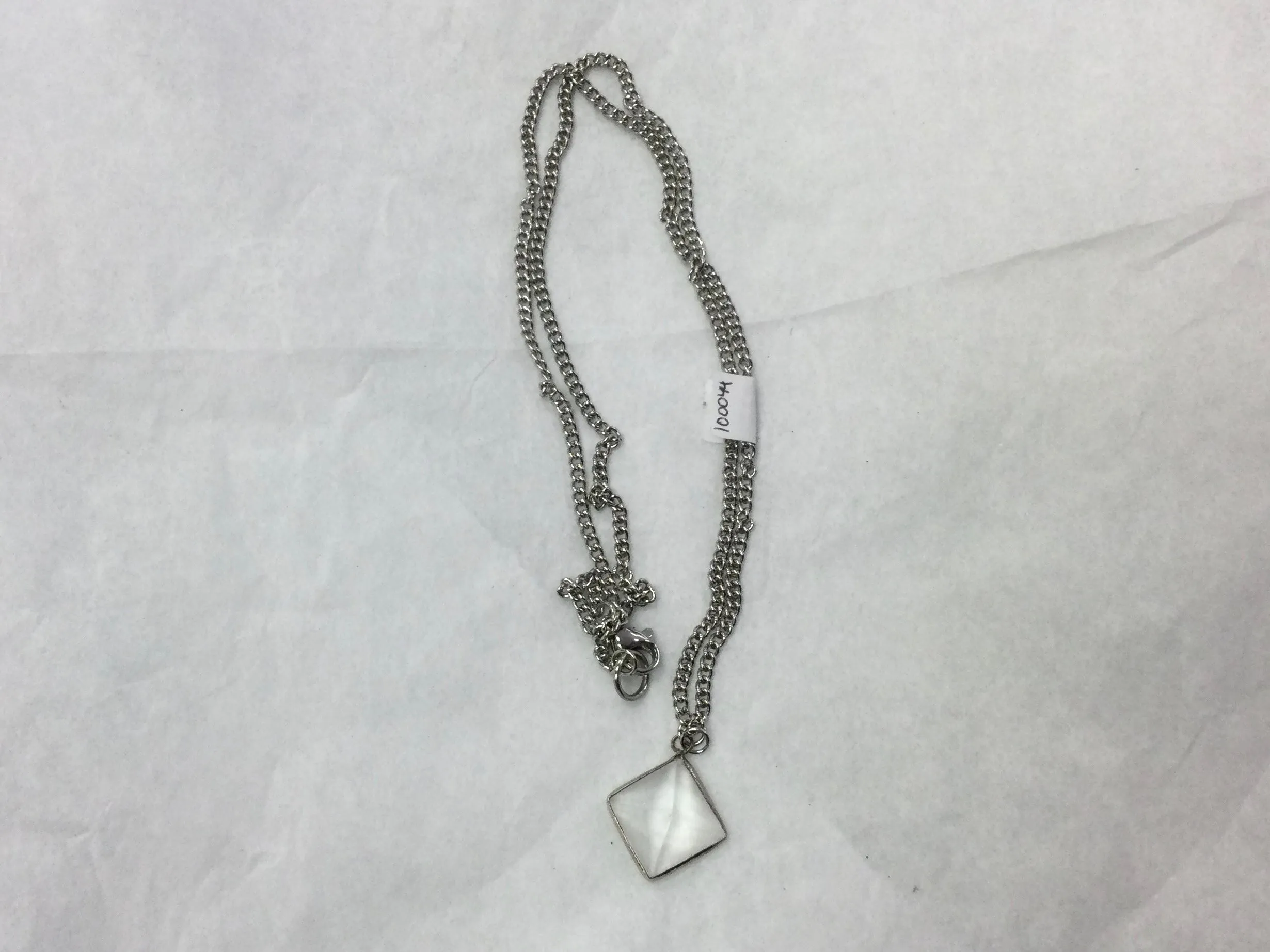 Quartz Necklace (Pyramid Shape)