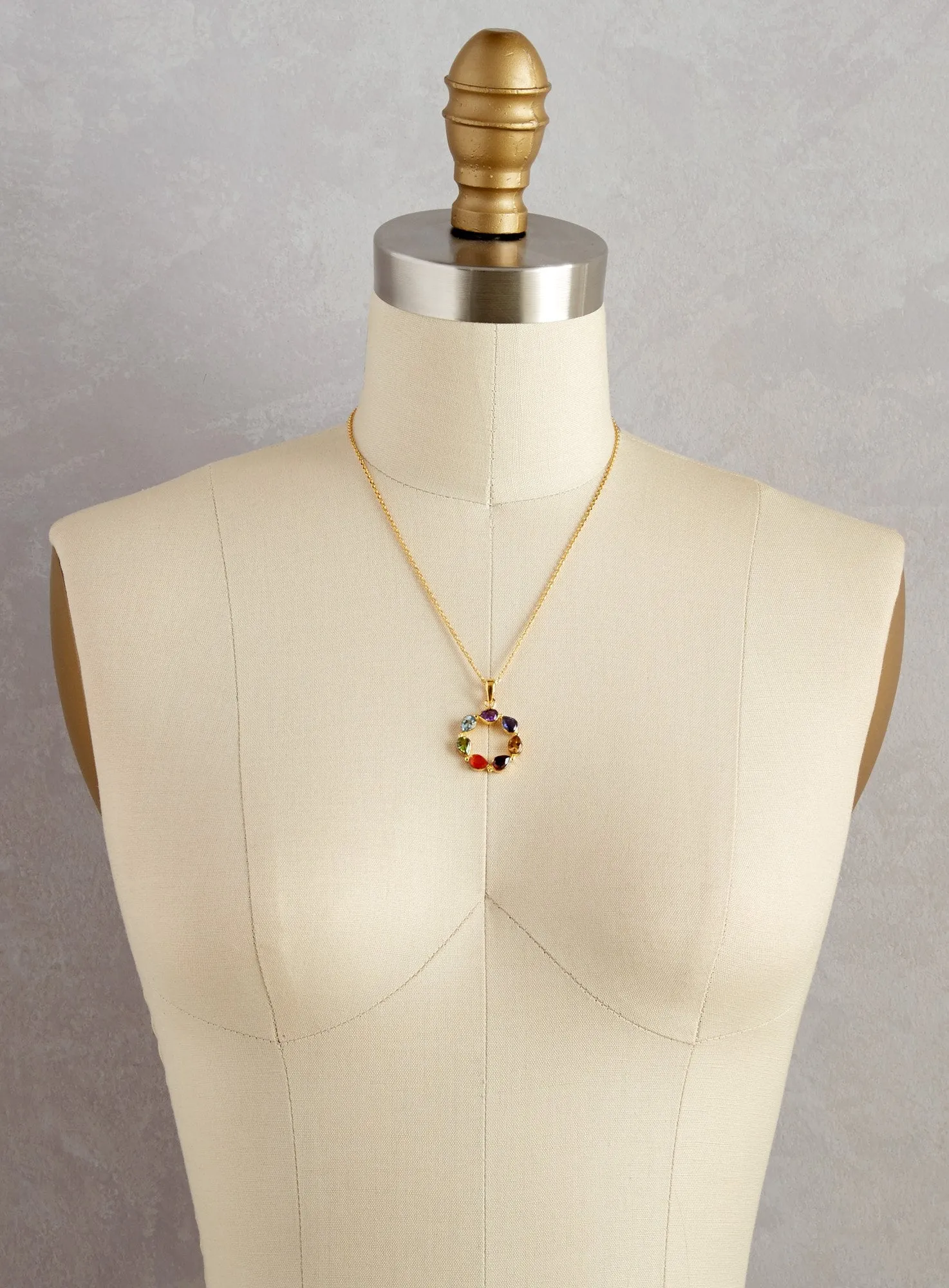 Rainbow Harmony Gemstone Necklace