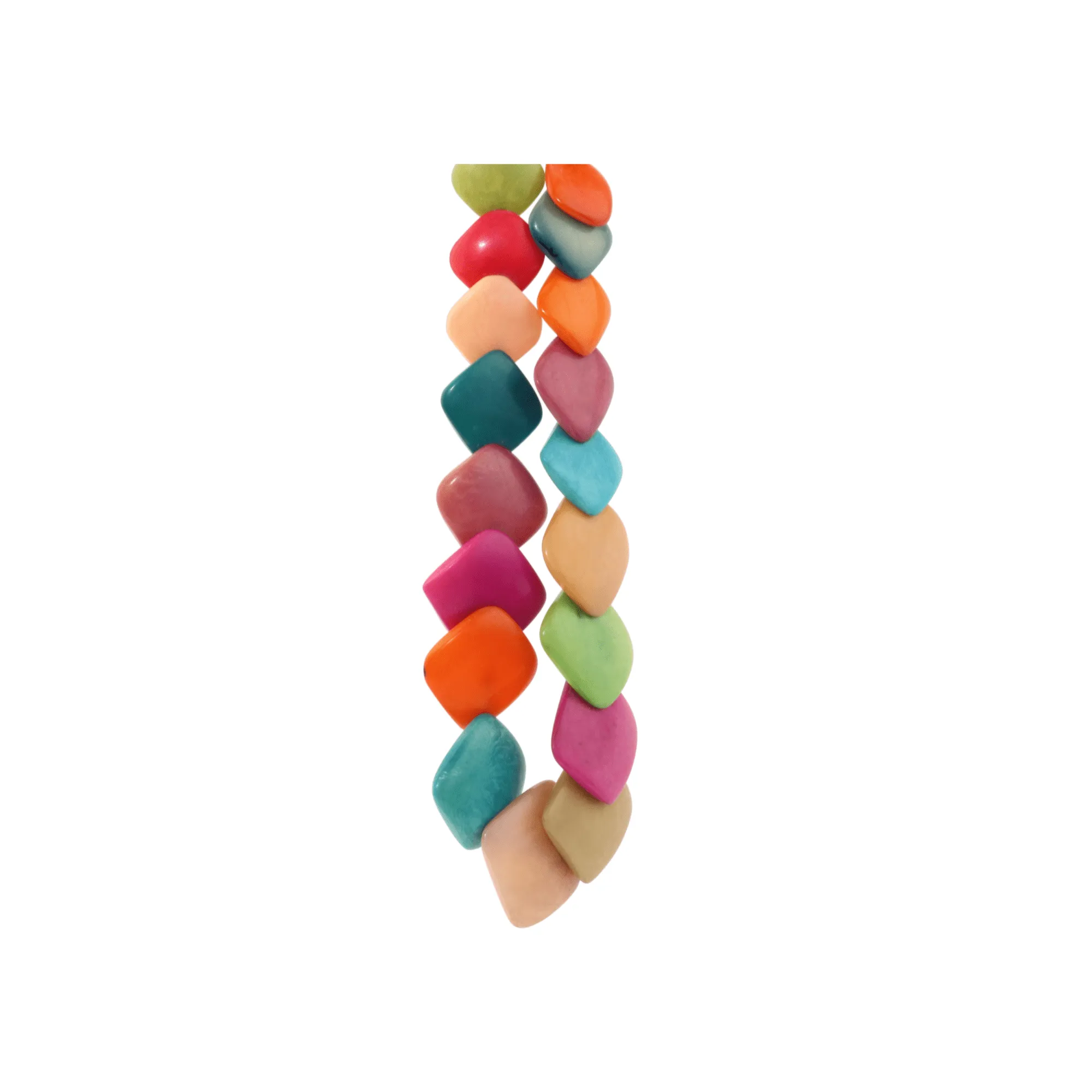 Rainbow Rhombus Tagua Necklace