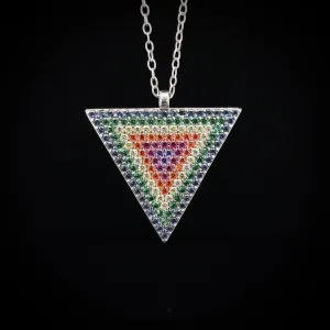 Rainbow Triangle Pendant