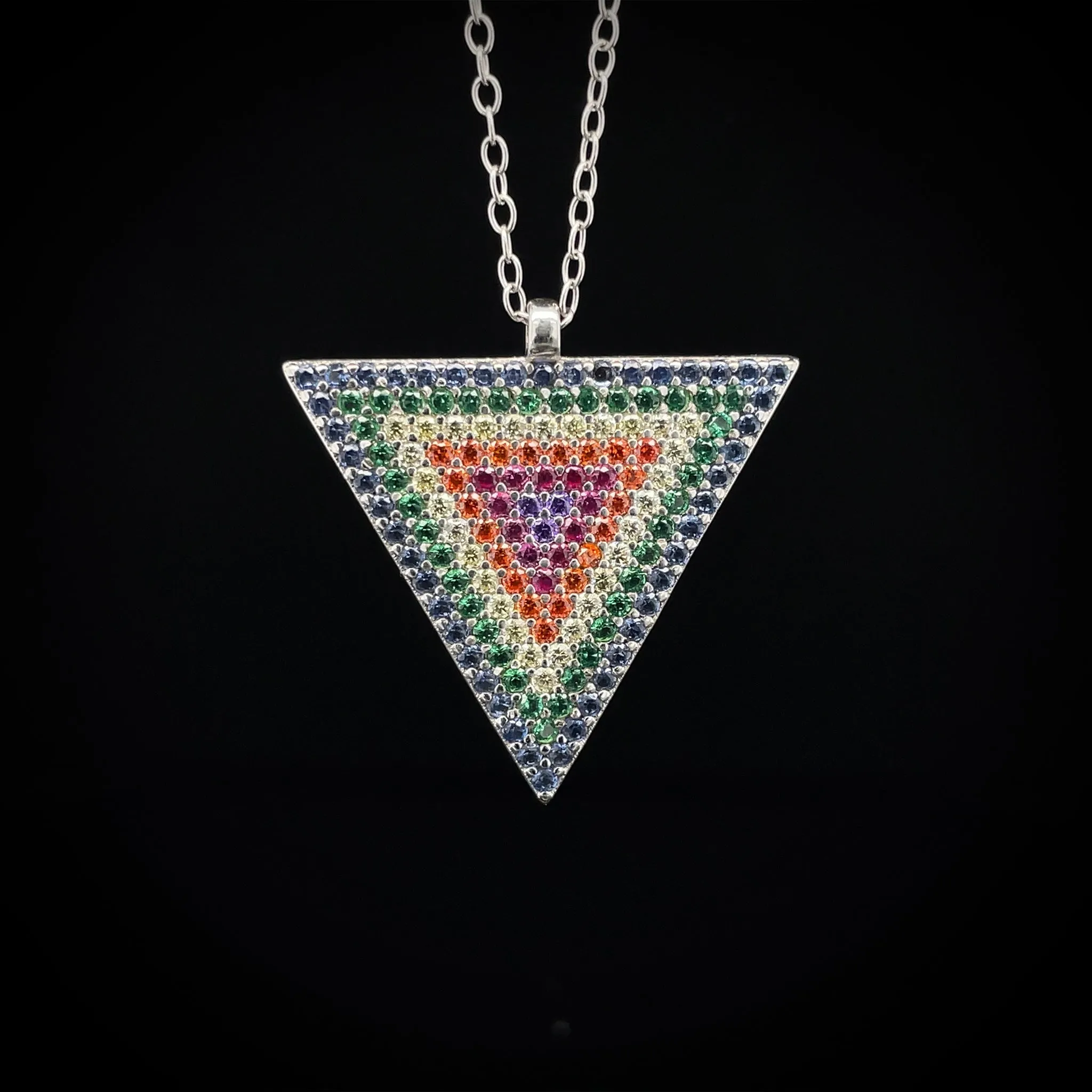 Rainbow Triangle Pendant